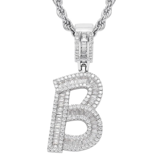 Jewelry Hip Hop Pendant Copper Micropaved Zircon Letters Numbers Text Necklace