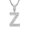 Jewelry Hip Hop Pendant Copper Micropaved Zircon Letters Numbers Text Necklace