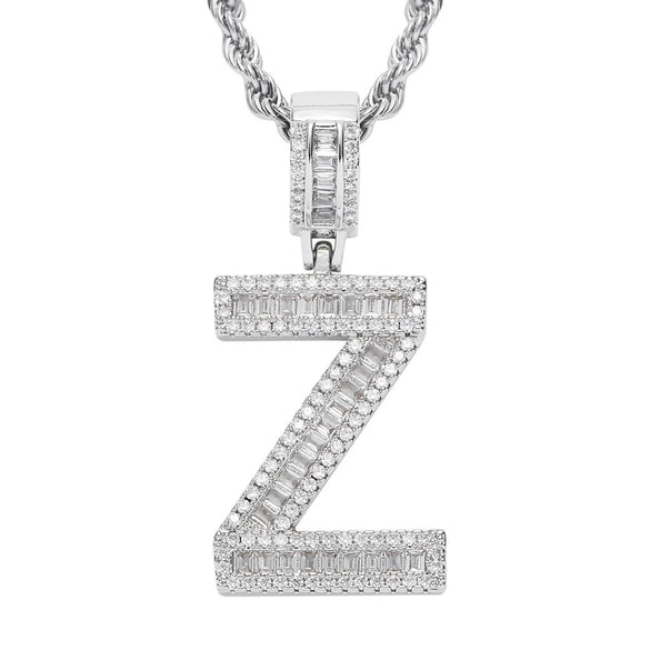 Jewelry Hip Hop Pendant Copper Micropaved Zircon Letters Numbers Text Necklace