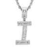 Jewelry Hip Hop Pendant Copper Micropaved Zircon Letters Numbers Text Necklace