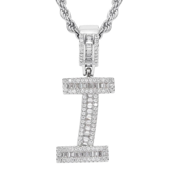 Jewelry Hip Hop Pendant Copper Micropaved Zircon Letters Numbers Text Necklace