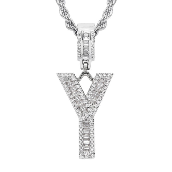 Jewelry Hip Hop Pendant Copper Micropaved Zircon Letters Numbers Text Necklace