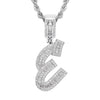 Jewelry Hip Hop Pendant Copper Micropaved Zircon Letters Numbers Text Necklace