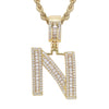 Jewelry Hip Hop Pendant Copper Micropaved Zircon Letters Numbers Text Necklace