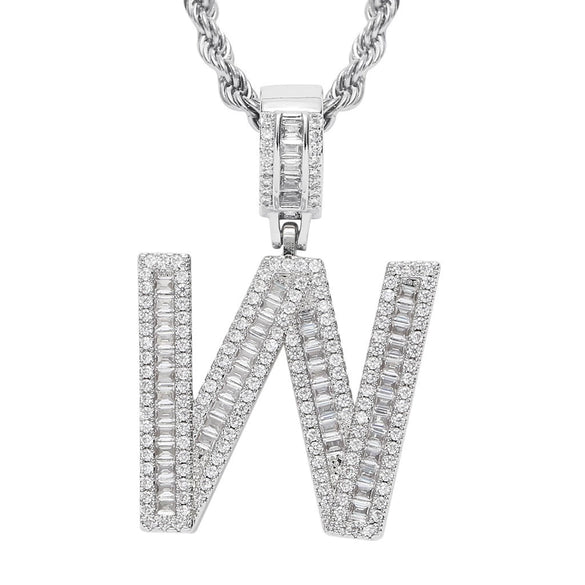 Jewelry Hip Hop Pendant Copper Micropaved Zircon Letters Numbers Text Necklace