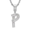 Jewelry Hip Hop Pendant Copper Micropaved Zircon Letters Numbers Text Necklace