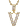 Jewelry Hip Hop Pendant Copper Micropaved Zircon Letters Numbers Text Necklace