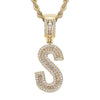 Jewelry Hip Hop Pendant Copper Micropaved Zircon Letters Numbers Text Necklace