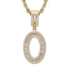 Jewelry Hip Hop Pendant Copper Micropaved Zircon Letters Numbers Text Necklace