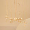 Jewelry Hip Hop Style Bow Alloy Pendant Clavicle Chain Electroplated