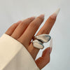 Jewelry Hip Hop Style Geometric Alloy Electroplated Irregular Twisted Ring