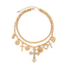 Jewelry Hip Hop Style Geometric Alloy Rhinestone Pendant Clavicle Chain With Electroplating