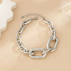 Jewelry Hip Hop Style Geometric Cross Buckle Chain Necklace With Electroplating