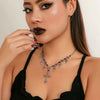 Jewelry Hiphop Cross Pendant Necklace Alloy Metal Geometric Electroplating For Women