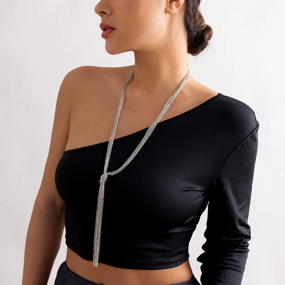 Jewelry Hiphop Metal Style Multilayer Necklace Copper Geometric Ochain Electroplating For Women
