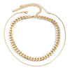 Jewelry Hiphop Retro Geometric Multilayer Snake Bone Chain Necklace For Women Alloy Metal Electroplating