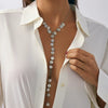 Jewelry Hiphop Style Geometric Copper Beaded Yshaped Disc Tassel Clavicle Chain Electroplated