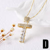 Jewelry Hiphop Zircon Cross Pendant Necklace Copper Geometric Electroplating Clavicle Chain