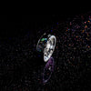 Jewelry Imitation Abalone Shell Inlaid Titanium Steel Ring Electroplated Geometric Style