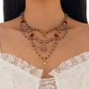 Jewelry Imitation Crystal Alloy Acrylic Diamond Geometric Irregular Tassel Electroplating Necklace For Women