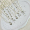 Jewelry Imitation Pearl Alloy Bow Starfish Animal Zodiac Pendant Clavicle Chain Electroplated