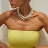 Jewelry Imitation Pearl Alloy Bow Starfish Animal Zodiac Pendant Clavicle Chain Electroplated