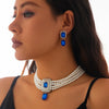 Jewelry Imitation Pearl Alloy Geometric Light Luxury Multilayer Clavicle Chain Electroplated