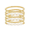 Jewelry Imitation Pearl Alloy Geometric Round Bead Stitching Electroplating Bracelet For Women