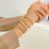 Jewelry Imitation Pearl Alloy Geometric Round Bead Stitching Electroplating Bracelet For Women