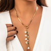 Jewelry Imitation Pearl And Artificial Crystal Lily Of The Valley Bouquet Tassel Pendant Necklace Handmade For Women
