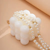 Jewelry Imitation Pearl Beaded Anklet Geometric Handmade Women's Retro Plastic Resin