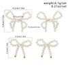 Jewelry Imitation Pearl Bow Tassel Earrings Electroplated
