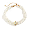 Jewelry Imitation Pearl Geometric Ball Chain Choker Neck Chain