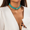 Jewelry Imitation Pearl Geometric Ball Chain Choker Neck Chain