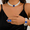 Jewelry Imitation Pearl Geometric Ball Chain Choker Neck Chain