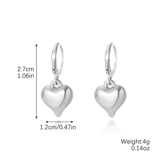 Jewelry Imitation Pearl Geometric Insects Peach Heart Electroplated Pendant Ear Buckle For Women