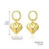 Jewelry Imitation Pearl Geometric Insects Peach Heart Electroplated Pendant Ear Buckle For Women