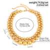Jewelry Imitation Pearl Geometric Punk Ball Chain Electroplated Short Necklace Choker