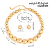 Jewelry Imitation Pearl Geometric Punk Ball Chain Electroplated Short Necklace Choker