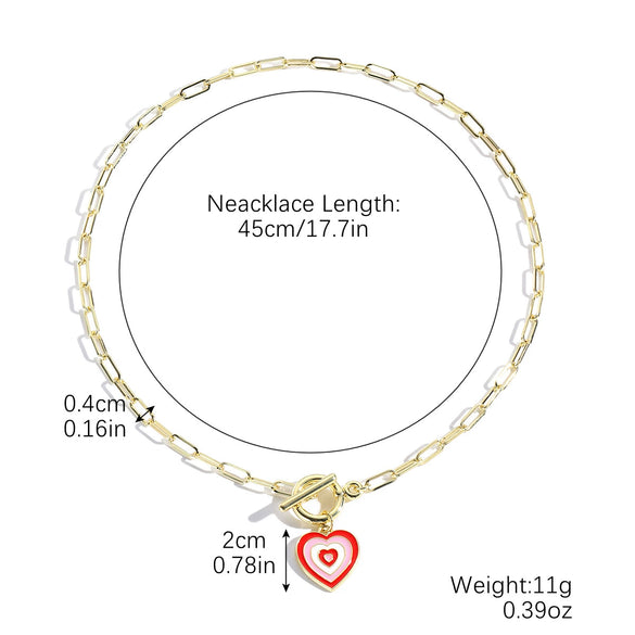 Jewelry Imitation Pearl Heart Pattern Electroplating Valentine's Day Earrings And Necklace