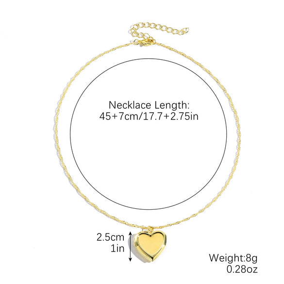 Jewelry Imitation Pearl Heart Pattern Electroplating Valentine's Day Earrings And Necklace