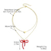 Jewelry Imitation Pearl Heart Pattern Electroplating Valentine's Day Earrings And Necklace
