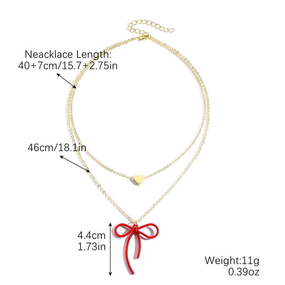 Jewelry Imitation Pearl Heart Pattern Electroplating Valentine's Day Earrings And Necklace
