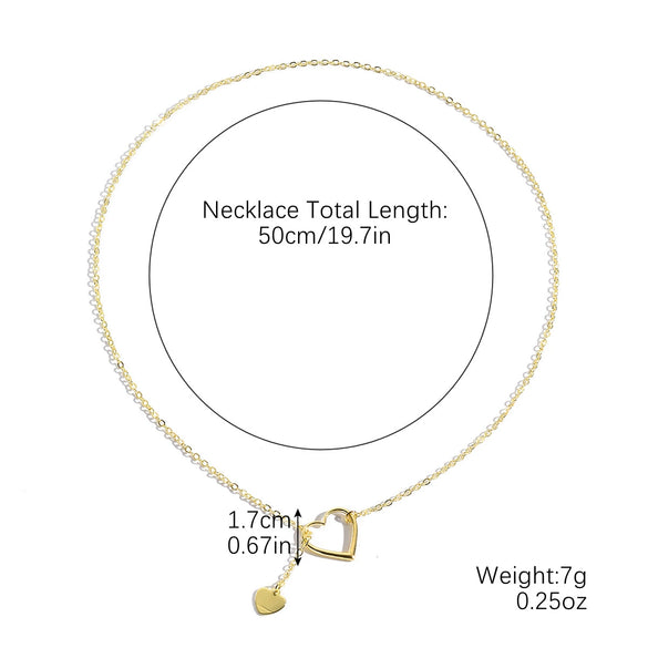 Jewelry Imitation Pearl Heart Pattern Electroplating Valentine's Day Earrings And Necklace