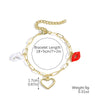 Jewelry Imitation Pearl Heart Pattern Electroplating Valentine's Day Earrings And Necklace