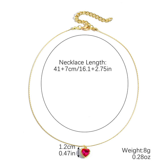 Jewelry Imitation Pearl Heart Pattern Electroplating Valentine's Day Earrings And Necklace