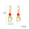 Jewelry Imitation Pearl Heart Pattern Electroplating Valentine's Day Earrings And Necklace