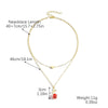 Jewelry Imitation Pearl Heart Pattern Electroplating Valentine's Day Earrings And Necklace