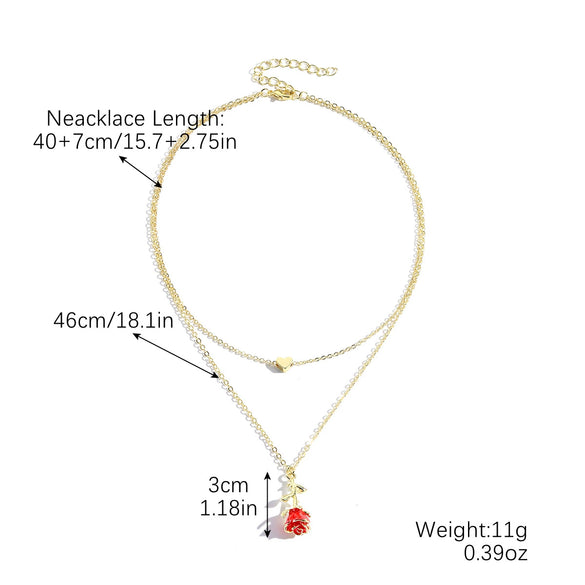 Jewelry Imitation Pearl Heart Pattern Electroplating Valentine's Day Earrings And Necklace