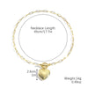 Jewelry Imitation Pearl Heart Pattern Electroplating Valentine's Day Earrings And Necklace